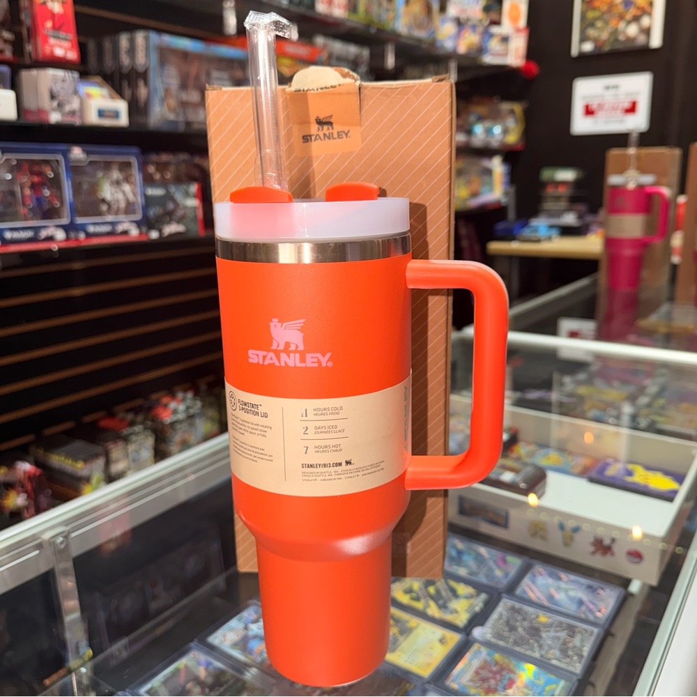Stanley Bright Orange Travel Mug with Handle